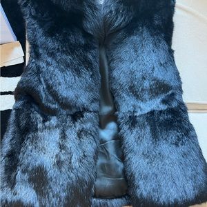 Kamal Vintage Black Fur Vest